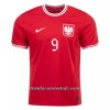 Camiseta de fútbol Polonia LEWANDOWSKI 9 Segunda Equipación Mundial 2022 - Hombre